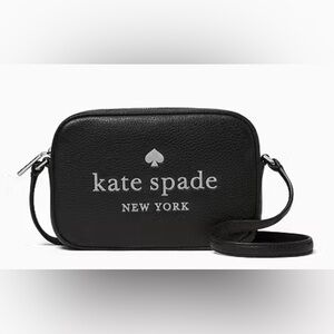 Kate Spade Black Glitter On Mini Camera Bag - NWT